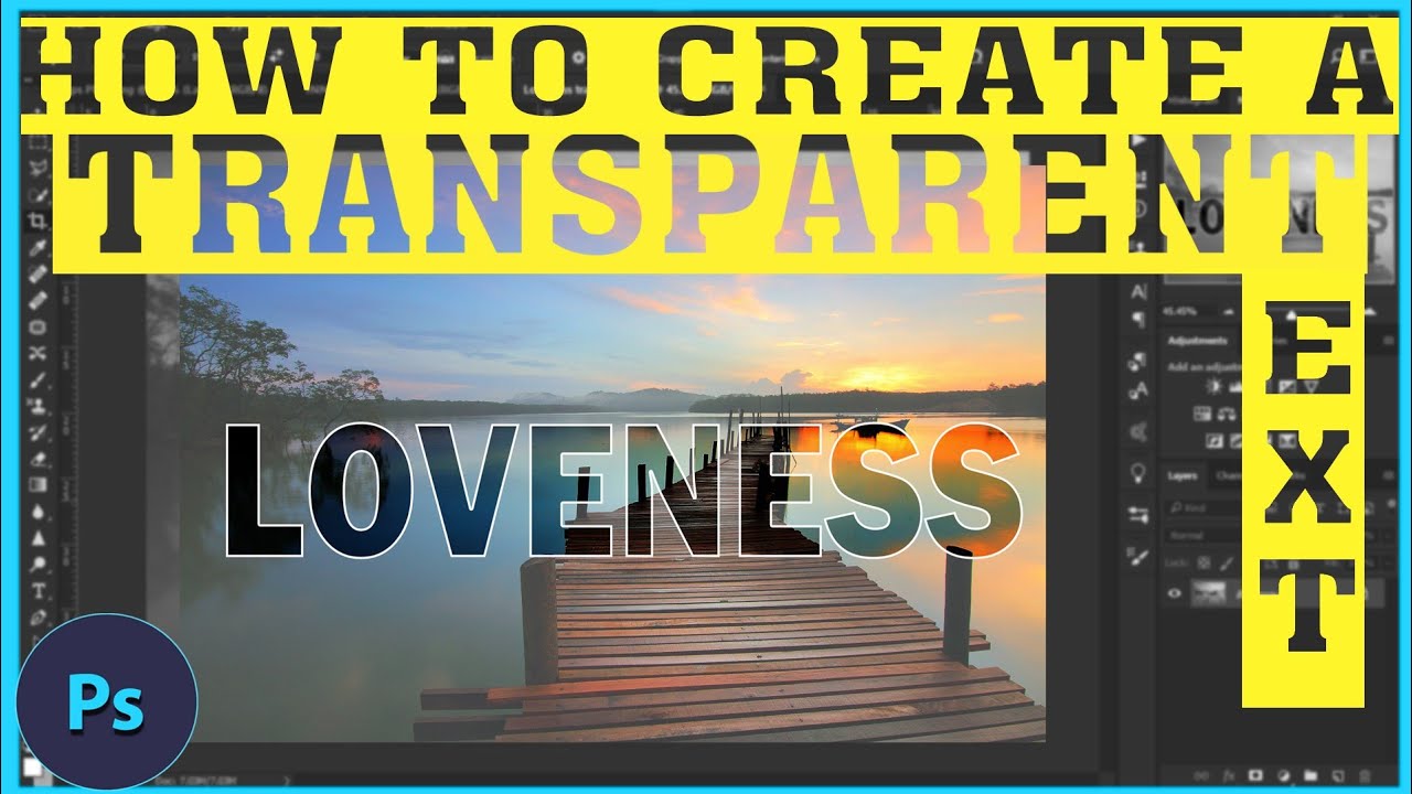 How To Create A Transparent Text Like A Pro Latest|Photoshop tutorial ...