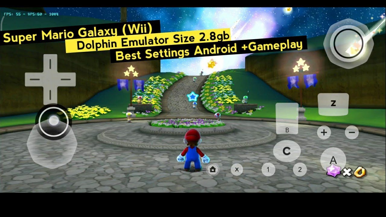 Super Mario Galaxy (Wii) Dolphin Emu Android | Settings Size 2.8gb +  Gameplay - YouTube