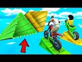 SHINCHAN AND FRANKLIN TRIED THE IMPOSSIBLE SQUARE SPIRAL LOOP TRACK PARKOUR CHALLENGE GTA 5 GAMING