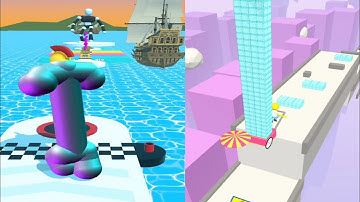 Tall Man Run vs Brick Builder  ALL LEVELS - IOS Android Gameplay Walkthrough All New Updates