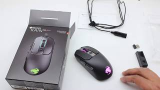 Roccat Kain 200 Aimo Wireless Gaming Mouse Unboxing and Review - YouTube