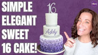 Beginner-friendly Sweet 16 Cake!