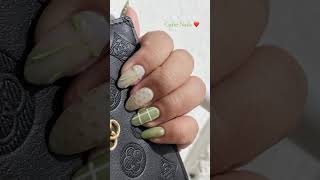 co co nails - pretty nail green design  #gelpolish #nailart #green #greennails