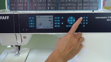 Pfaff expression 3.5 9 Selecting Stitches & Settings
