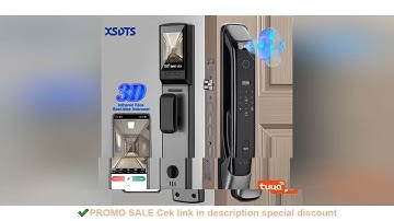 3D Real-time Intercom Face Recognition Digital Door Lock With Camera FIngerprint Password Unlock Key