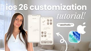 как настроить свой телефон с iOS 26!! *эстетично* (пошаговое руководство + БЕСПЛАТНЫЕ обои) screenshot 5