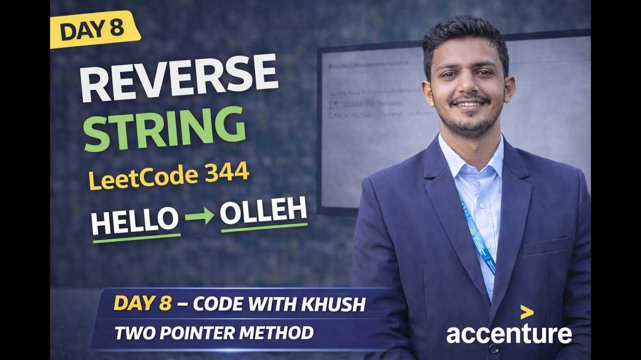 Reverse String Explained | Two Pointer Method | LeetCode 344 ...
