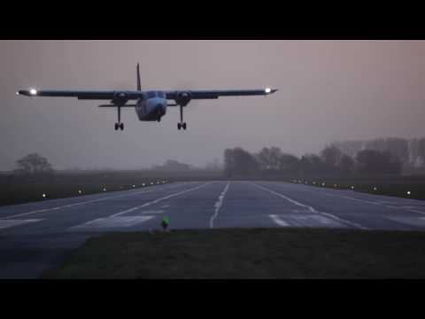 Crosswind!!! 2 spectacular takeoffs - Britten Norman BN-2