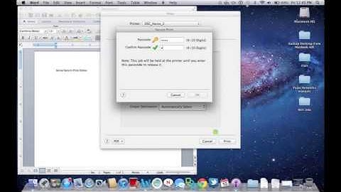 Printers: How to use Secure Print on Xerox with MacOS X