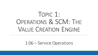 Famous BCOR 360 Topic 01.6 - Service Operations Net Worth