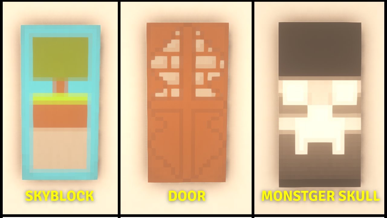 Minecraft Banners Tutorial | 5 Best Banner Designs | Easy #17