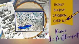 Honey Beeday Pull Tab Card #honeybeestamps #carshowstampset #cricut