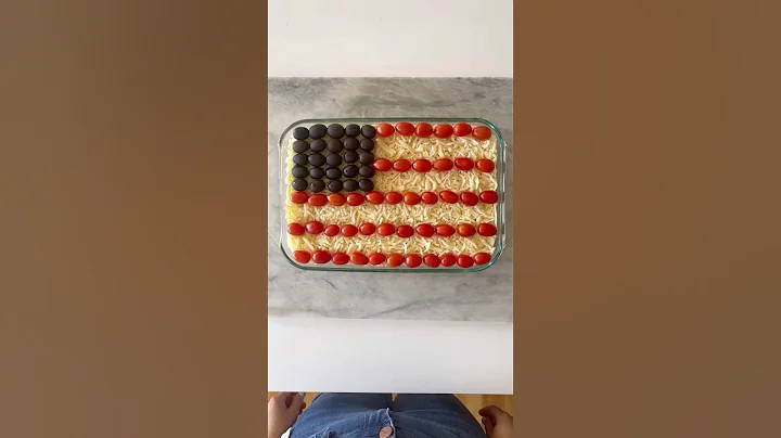 10 MINUTE 4th of JULY APPETIZER - ❤️🤍🩵 7 LAYER FLAG DIP #recipe #4thofjuly #easyrecipe