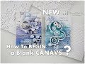 How to Break A Blank CANVAS Mixed Media for Beginners #2 ♡ Maremi's Small Art ♡