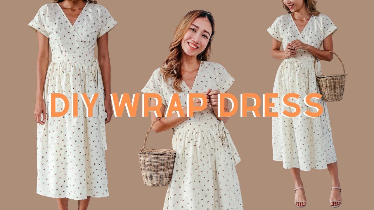 DIY Vintage Wrap Dress from scratch | Making a beautiful dress in the most  simple way - YouTube