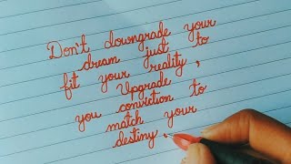 How to practice in English Cursive Handwriting| Motivational quotes|Handwriting practice@styloheaven