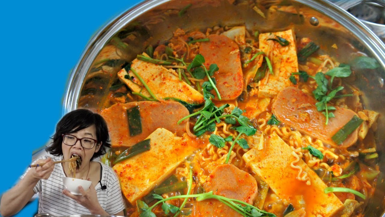 Budae Jjigae ARMY BASE STEW made with SPAM, instant ramen & American Cheese | emmymade