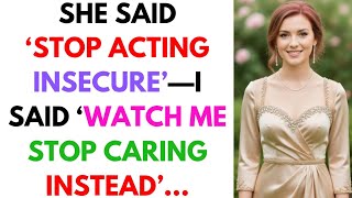 She Said, ‘Stop Acting Insecure’ — I Said, ‘Watch Me Stop Caring Instead’