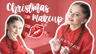 MY CHRISTMAS MAKEUP || Vlogmas Day 3 || Ellie Louise