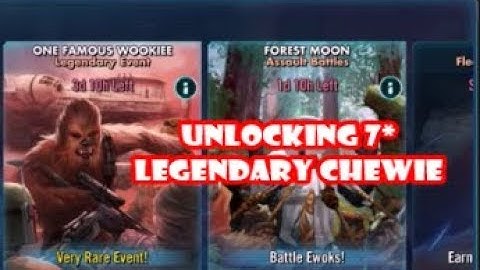 SWGOH // Unlocking 7* Legendary Chewbacca (with Gear ~10.5 BH)