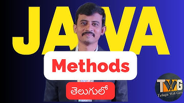 Methods in Java explained in telugu by teluguwebguru