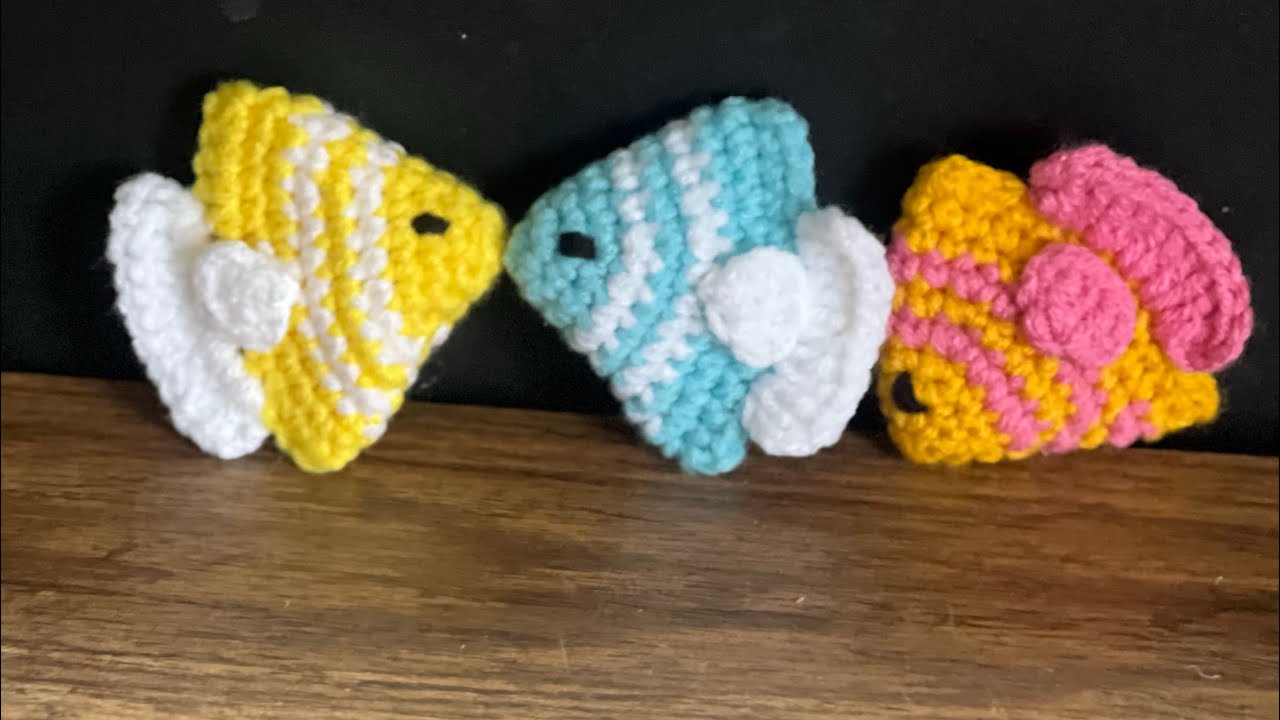 Llavero 🐟 🐠 pecesito paso a paso fácil de tejer 🥰🧶