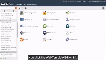 How to modify the suspended accounts page in WHM?