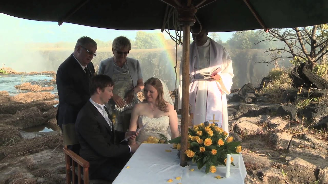 Brad Shawna S Wedding Ceremony On Livingstone Island Victoria