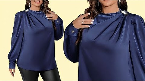 ✅ Pattern Making & Sewing Pleated Shoulder Blouse | Step-by-step Sewing Tutorial