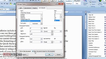 Set Word 2007  Blank Document Format Defaults.mov
