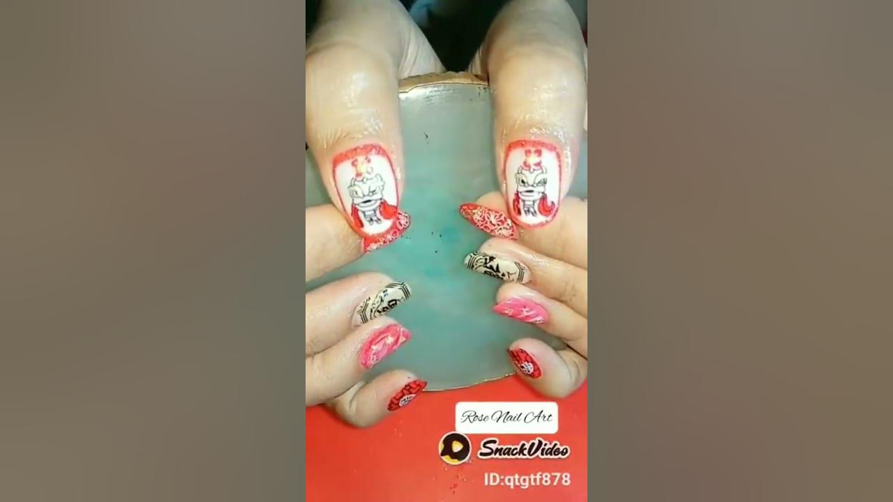 2. Imlek Themed Nail Art Ideas with Pig Design - wide 2
