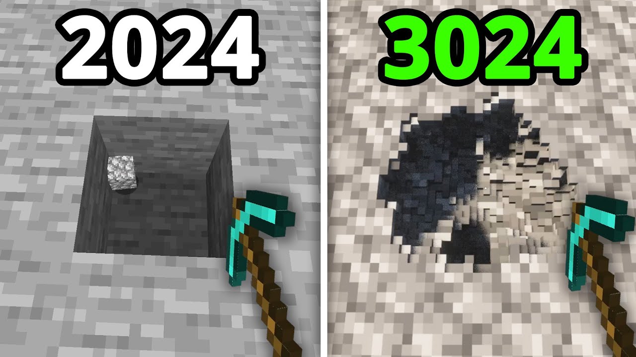 Minecraft in 2024 vs 3024