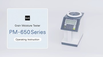 Kett | Grain moisture tester PM-650 series | Tutorial