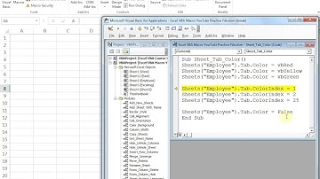 How to Change Sheet Tab Color in Excel VBA (In Hindi)