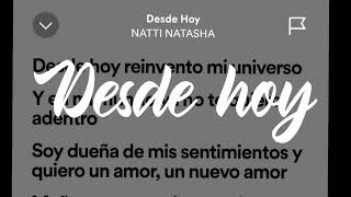 Desde Hoy - Natti Natasha - Karaoke