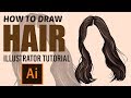 How to Draw a Vector HAIR | Step by Step Tutorial in Adobe Illustrator