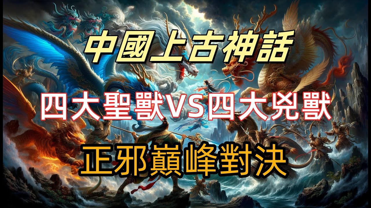 中國上古神話四大聖獸VS四大兇獸,神話中的正邪巔峰對決!誰才是上古最強神獸? |青龍白虎朱雀玄武,對上饕餮窮奇檮杌混沌,誰才是神話終極王者 ...