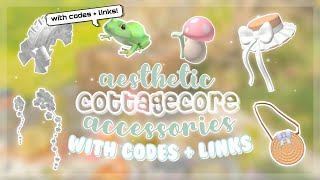 Roblox Cottagecore Spring Accessories With Codes Links Youtube - mushroom hat roblox id