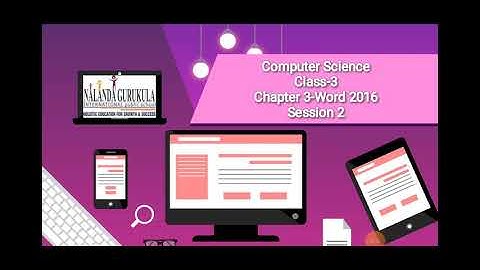 ICSE CLASS 3 CHAPTER 3 WORD 2016 SESSION 2