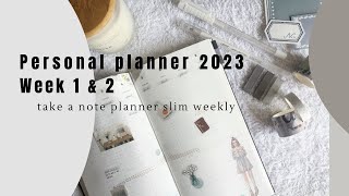 Personal Planner I Take a Note Planner Slim Weekly Week 1 & 2 2023