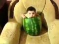 Baby eating watermelonflv