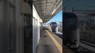 JR東日本長野支社の篠ノ井線松本駅に特急あずさ29号松本行きが到着する