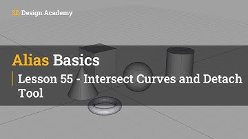 Autodesk Alias Basics Tutorials 55 - Intersect Curves and Detach Tool