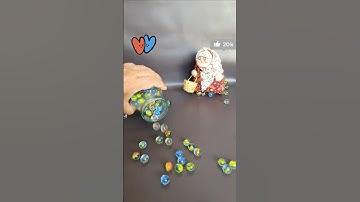 The Wonders of a Reverse Video: Marbles and Glass Gems. #marbleart #reverse