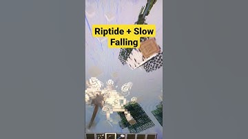Riptide + Slow Falling #minecraft #shorts #lifehacks #trident #potions