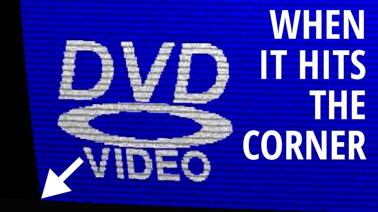 Логотип DVD Video. DVD Corner. DVD logo Hits Corner. Логотип DVD В угол экрана. Video corner
