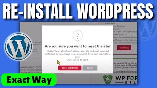 how to clean wordpress and start over 2026 | Reinstall wordpress