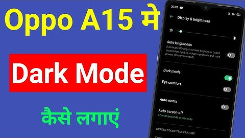 how to enable dark mode in oppo A15 | oppo a15 me dark mode kaise lagaya