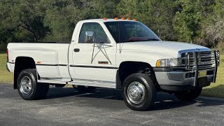 Career Overview 1994 Dodge Ram 3500 4x4 - 5 Speed Manual - 12V Cummins Turbo Diesel - Walk Around Idle