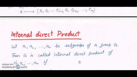 Direct product of groups part 3